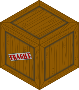 Isometric Wooden Crate Clip Art